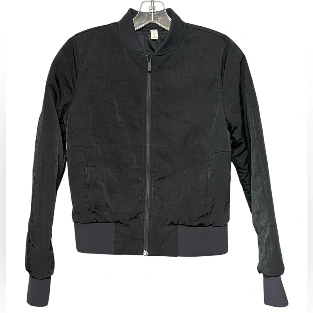 Lululemon Non-Stop Bomber Jacket Womens 4 Black Reversible Insulated PrimaLoft®